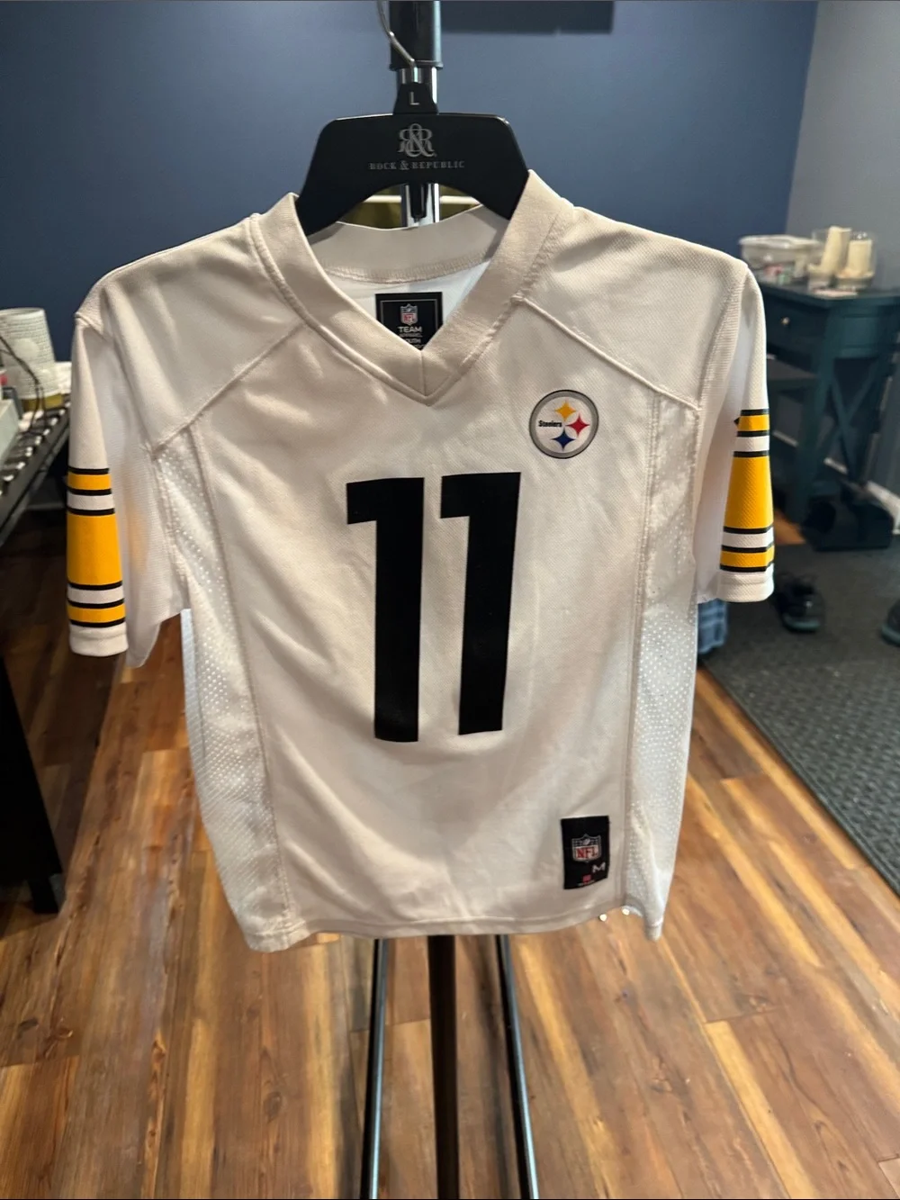 Pittsburgh Steelers #11 White Football Jersey